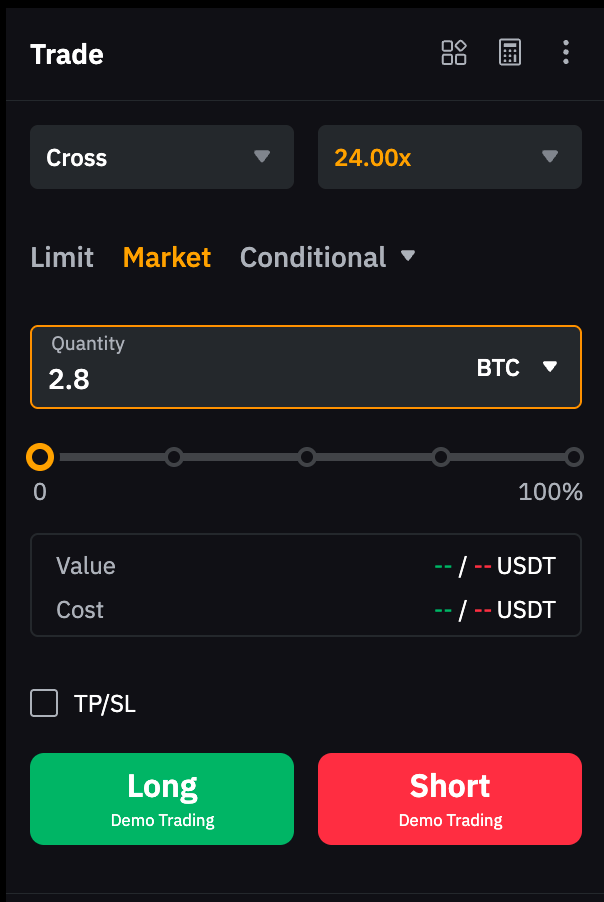 바이비트 선물거래 방법 중 꼭 알아야 할  포지션 종료, 닫기, 정리, 변경 방법을 위한 단계를 설명하고 있다. 현재 단계는 주문 창을 통해 포지션을 정리하는 방법을 설명하고 있다.